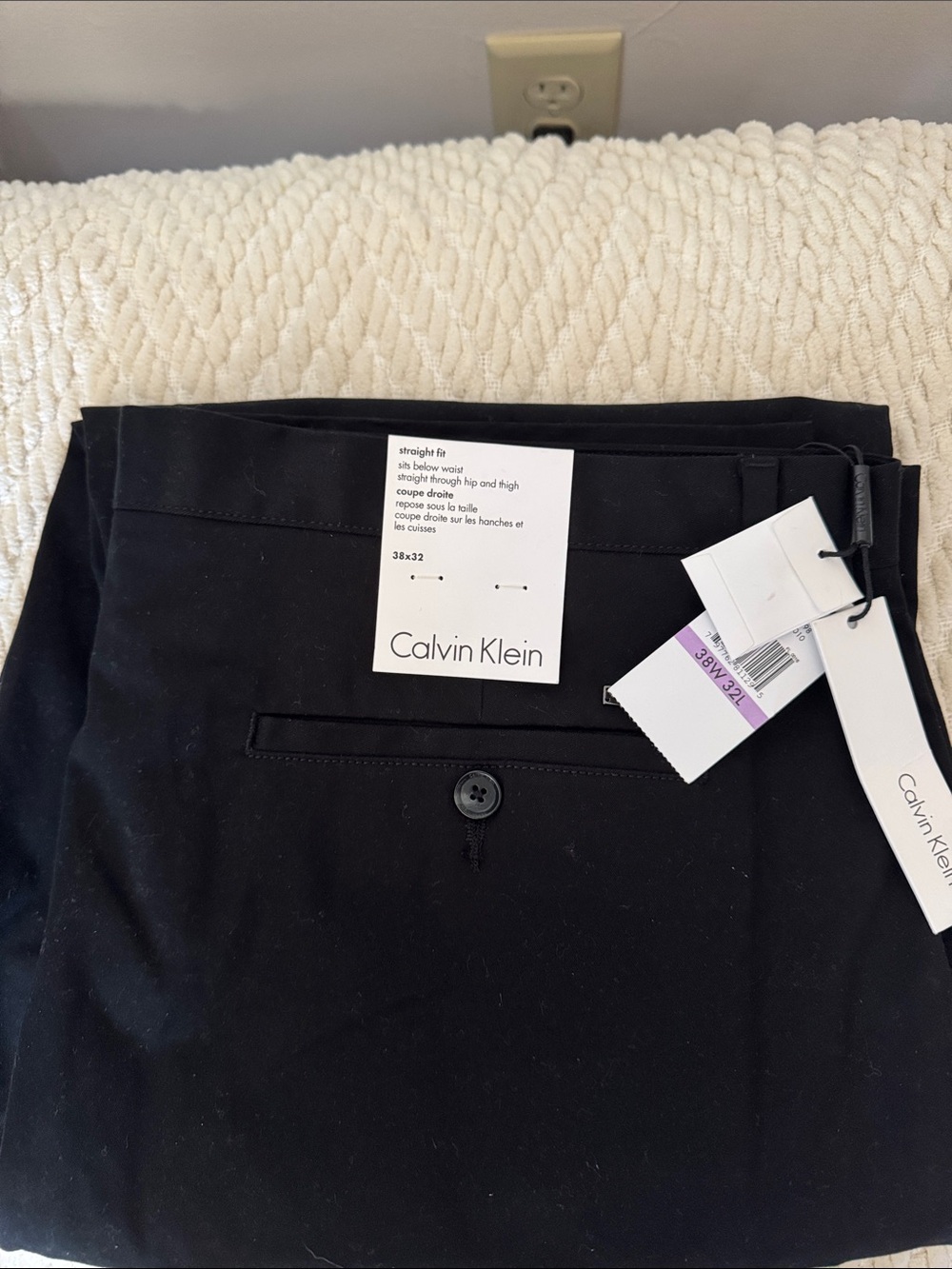 Calvin Klein Black Straight Fit Men’s Pants